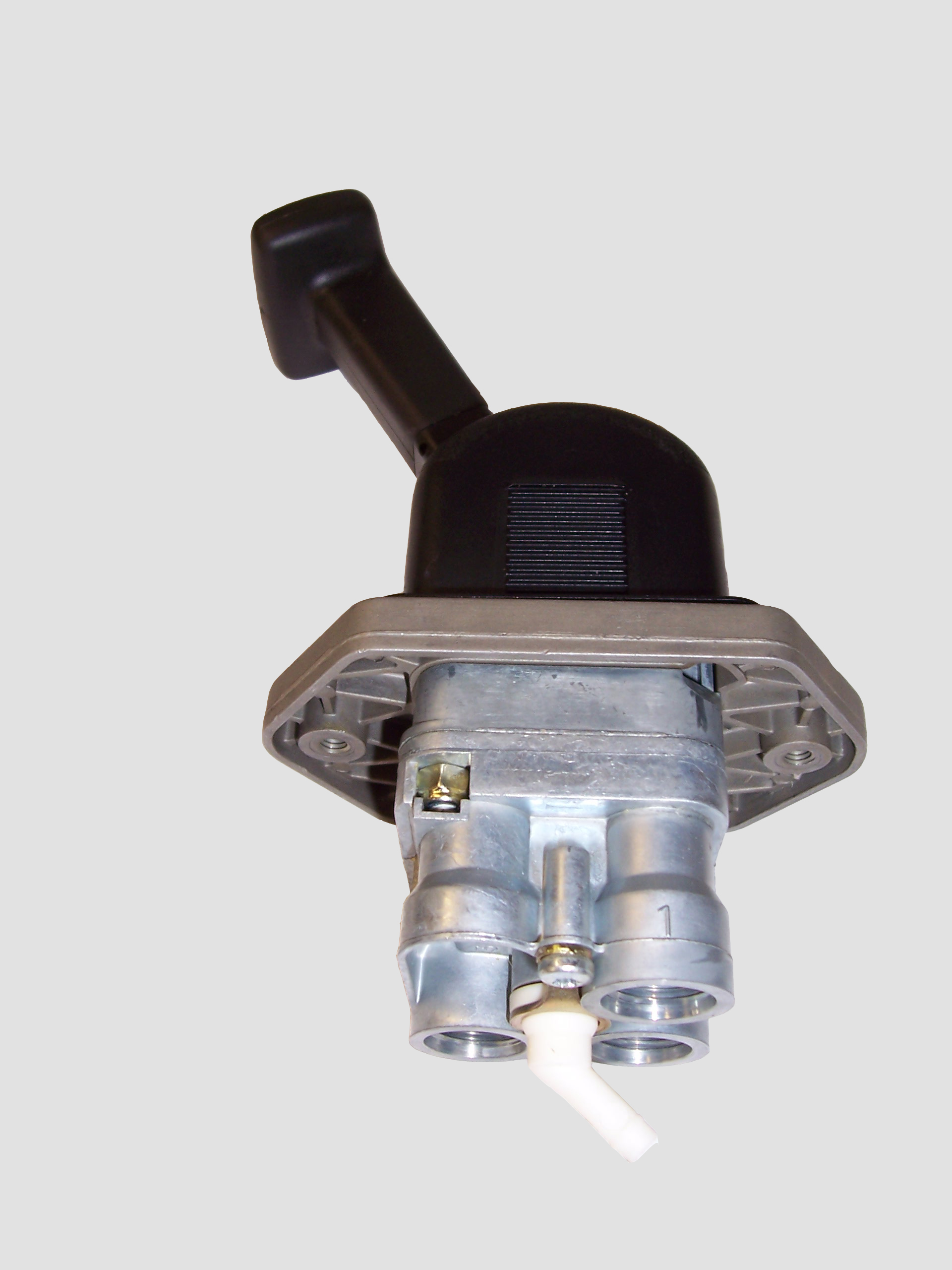 Parking-brake hand valve on an air-braked truck